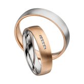 Linden Trauringe / Eheringe Lugano mit Diamanten 0.008 ct. - 1540/1541